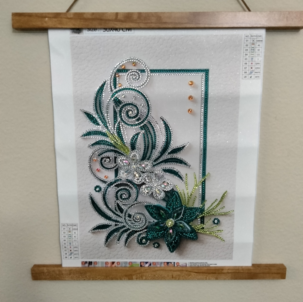 Completed Diamond Art Flowers